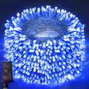 Outdoor Fairy Lights Waterproof, Plug in String Lights with 8 Modes Timer, 392Ft 1200 Twinkle LED Outdoor & Indoor Decor for Girl's Bedroom/Garden/Patio/Yard/Wedding/Holiday Party (Blue)