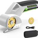2025 NEW 4V Cordless Electric Scissors Tools, Cardboard Cutter with 2 Titanium Blade Accessories, Safety Lock, Rotary Cutter for Cardboard, Gifts for Men&Women - Frost White