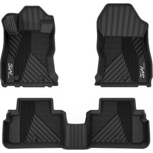 3W Floor Mats for Subaru Forester 2019-2023 2024, Custom Fit TPE All Weather Floor Liners, 1st & 2nd Row Full Set Car Accessories