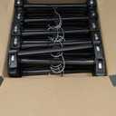 Hanger Central 25 Pack Heavy Duty Plastic Bottoms Hangers with Ridged Pinch Clips Pants Hangers, 12 Inch, Black