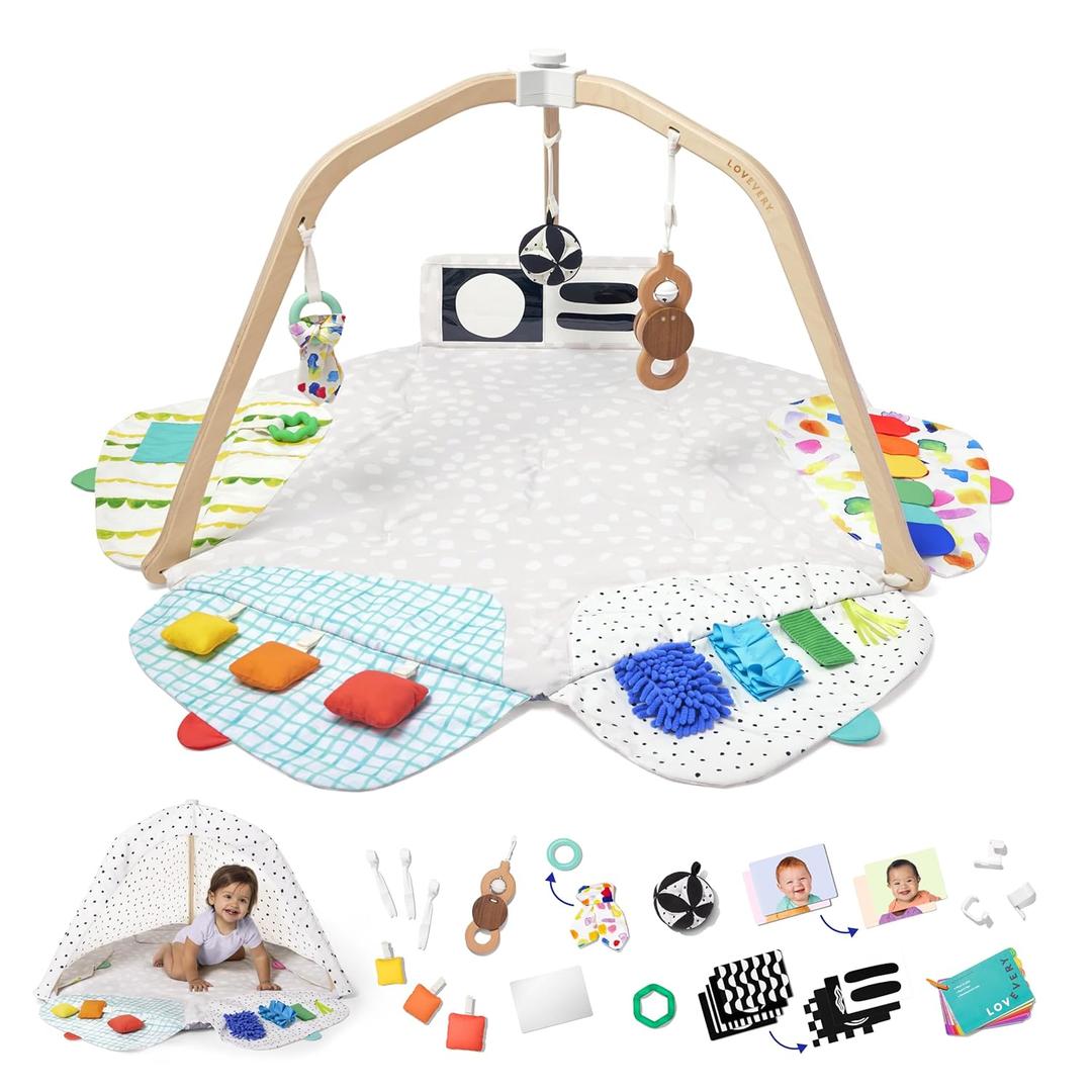 Lovevery, The Play Gym, 5-Stage Baby Developmental for Full Year of Play, Play Gym
