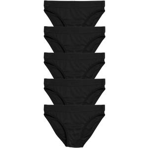 TomboyX Tucking Hiding Bikini Underwear, Secure Compression for Transgender MTF, Gaff Shaping Panties, Size Inclusive (XS-6X) (5-pack XS Black)