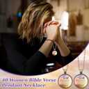 40 Sets Christmas Church Gifts Bulk Bible Verse Necklaces for Mom Women Church Member Employee