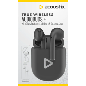 Acoustix™ True Charging Case & Wireless Earbuds - Black