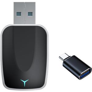 Angetube Mini Wireless Carplay Adapter for iPhone - Carplay Wireless Adapter Car Play Dongle Bluetooth Compatible with iPhone & Android Stable Connection, USB A & USB C