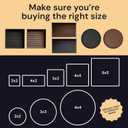 CasterMaster Anti Slip Furniture Pads Rectangular Rubber Caster Cups - 2 x 4 in Brown Pack of 4 - Non Slip Floor Protectors for Chairs & Hardwood Floors - Quiet Rubber Feet