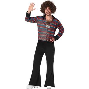 Fun Shack Mens 70s Disco Costume, Retro Outfit for Men, Fever Party Attire, Fun 70s Costume (Medium)