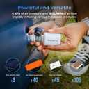 FLEXTAILGEAR Air Pump for Inflatables with Camping Lantern, Tiny Pump 2X, 4kPa Portable Air Pump Rechargeable Air Mattress Pump with Magnetic Design, for Sleeping Pads Pool Floats Swimming Rings
