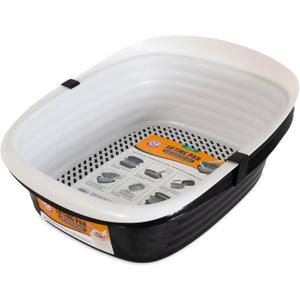 Arm & Hammer Cat Boxes for Indoor Cats with Microban, Sifting Litter Box, Scoop Free Cat Litter Tray, USA Made (Black)