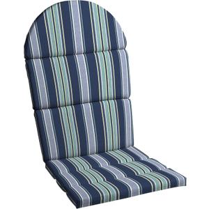 Arden Outdoor Foam Adirondack Cushion, 21.5 x 19, Water Repellent, Fade Resistant, Foam Cushion for Adirondack Chairs Sapphire Aurora Blue Stripe