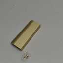 Goldenwarm 10 Pack Kitchen Cabinet Handles 3 Inch Gold Finger Pulls for Cabinets Matte Gold Edge Pulls for Dresser Drawers Modern Kitchen Hardware, Aluminum Alloy (Hole Center:76mm(3in))