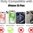 Fiyart Designed for iPhone 15 Plus Case Cute Flowers with Strap Soft TPU Phone Cover Protective Camera Lens Protection for Women Men Floral Bumper with Stand 6.7"-Blue