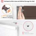 LazBlinds No Drill Blackout Roller Shades, 27" W x 72" H, Dark Coffee