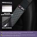 Ziciner 2PCS Leather Seat Belt Cover, Sparkling Rhinestone Seat Belt Covers for Women, Soft Harness Pads Strap Helps Protect Your Neck & Shoulder, Auto Interior Accessories for Adult Kid (Gray)