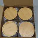 4 Pieces Succulent Pots Funny Sarcastic Succulent Cactus Planters Gifts for Grandma Friend 3.2 Inch with Drainage and Bamboo Tray White Ceramic Pot for Plants Garden Decorative (Fresh Style)