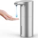 YIKHOM Automatic Liquid Soap Dispenser, 15.37 oz Touchless Dish Soap Dispenser with Waterproof Base, 5 Adjustable Soap Volume Hand Soap Dispenser, Sensor Soap Pump for Kitchen Bathroom Office Hotel