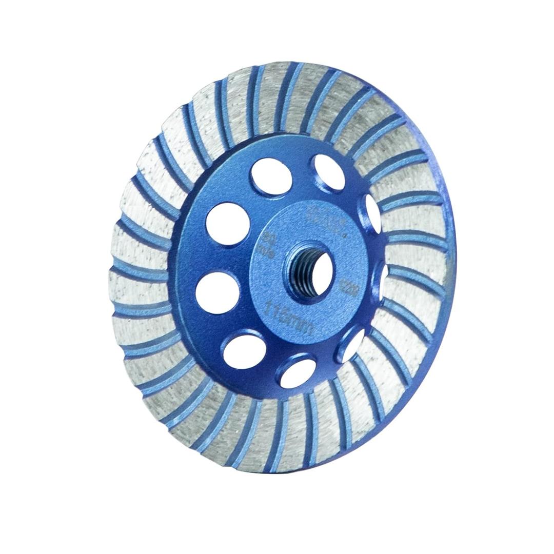 SALI 4.5 Inch Concrete Grinding Wheels 27 Turbo Diamond Segments 5/8-11 Arbor Diamond Grinding Wheel Fit for Paint, Epoxy, Mastic Coating Removal