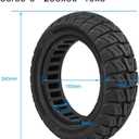 10x3 (80/65-6), 255x80, 10" Off-Road Honeycomb Tire, 10-inch Air Pocket Non-Pneumatic Solid Tire w/Slot 43mm Replacement for Zero 10X / VSETT, Kaabo Electric Scooter Tyre Wheel Parts (1)