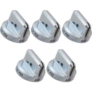 5x New 5304502763 Gas Cooktop Knobs Compatible for Frigidaire FGGF3035RFC, FGGF3035RFA, FGGF3045RFB, FGGF3045RFC, FGGF3035RFD, FGGF3045RFD Replacement Knobs for Easy and Efficient Cooking