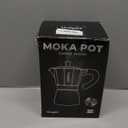 Mongdio Stovetop Espresso Maker Moka Pot, Cuban Coffee Maker Stove top coffee maker Moka Italian Espresso Greca Coffee Maker Brewer Percolator, 3 Espresso Cups, 5 oz - Black