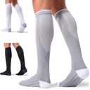 FITRELL 3 Pairs Compression Socks for Women and Men 20-30mmHg-Circulation Support Socks L/XL
