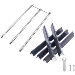 Grill Parts for Weber Genesis Silver B/C, Spirit 300/700, Weber 900, Genesis Gold B C Genesis Platinum C B Grills (with Side Control), 22.5" Flavorizer Bars & 28 1/8" Grill Burners for Weber 7536 7508