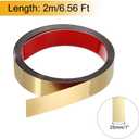 uxcell Stainless Steel Molding Trim Self Adhesive, Brushed Gold Peel and Stick Wall Molding Trim with Glove, Decorative Trim for Wall Mirror Home Decor, 0.98 Inch x 6.56 Feet