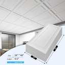 Art3d 12-Pack Drop Ceiling Tiles 2x4 Ft, PVC Decorative Ceiling Covering Panels for Basement Kitchen Bathroom, 24x48 Inch, Cover 96 Sq. Ft, Smooth White