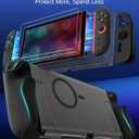 ivoler Dockable [Mag-Safe Fit] Grip Case for Nintendo Switch 2,5-in-1 Kit: Silky-Smooth Matte PC Hard Shell, Detachable 2 x Joycon Grips Cover, 2 x Screen Protector Scratch Shock Protection Full Set