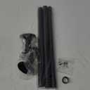 1 Inch Industrial Curtain Rods for Windows 28 to 48 Inches, Blackout Wrap Around Curtain Rod, for Indoor and Outdoor, Simple Design, 33 to 45 Inches, Black