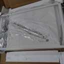 Furologee White 59 L Shaped Desk with Power Outlet, Reversible Computer Desk with File Drawer & 2 Monitor Stands, Corner Home Office Table with Storage Shelves for Gaming Writing