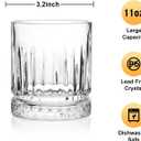 Whiskey Glasses Set of 6, 11oz Old Fashioned Cocktail Glasses, Lead-free Crystal Scotch Bourbon Glass, Whiskey Tumblers for Scotch Bourbon
