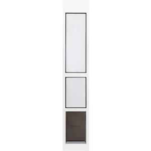 PetSafe 2-Piece Sliding Glass Pet Door - No-Cut DIY Install Doggy Door for Renters - Aluminum Frame - Adjustable Height 75 7/8" to 81" - Ideal for Large Dogs Up to 100 lbs (White)