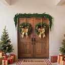 9 Ft Christmas Norfolk Pine Garlands Artificial Greenery Garland Christmas Real Touch Winter Pine Garland for Table Mantle Wall Indoor Outdoor Xmas Decorations (1 pcs)