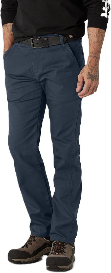 Dickies Regular Fit Straight Leg Duck Carpenter Pants, Stonewashed Dark Navy, 34 x 32