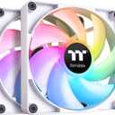 Thermaltake CT120 ARGB Sync PC Cooling Fan White (2-Fan Pack), 5V Motherboard Sync, 16.8 Million Colors 9 Addressable LEDs, 120 mm Hydraulic Bearing Case/Radiator Fan, CL-F153-PL12SW-A
