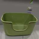 SpaceTime Extra Large Litter Box with High Sides,XL Low Entry Multi Cat Litter Pan for Kittens,Jumbo Litter Boxes for Big Cats,Anti-Splashing Cat Boxes for Indoor Cats,Easy to Clean (AvocadoGreen)