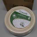 Compostable Plates 9&7 Inch with CutleryHeavy Duty Paper Plates 50 Pack, Disposable Dinnerware Sets Biodegradable Sugarcane Bagasse Dinner Plates for Everyday Use, Party, Family (Microwave Safe) (Brown)