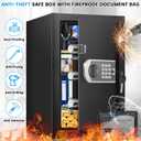 [16.54" Tall] Safe Box, 2.8 Cuft Home Safes With Fireproof Bag, Anti-Theft Security Safes for Home with Programmable Keypad Spare Keys, Digital Safety Box for Money Documents Valuables Jewelry