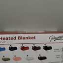 Homemate Heated Blanket Electric Throw - 50"x60" Heating Blanket Throw 1/2/4/6/8 Hours Auto-Off 10 Heat Level Over-Heat Protection Flannel Sherpa ETL Certification (01 - Light Grey)