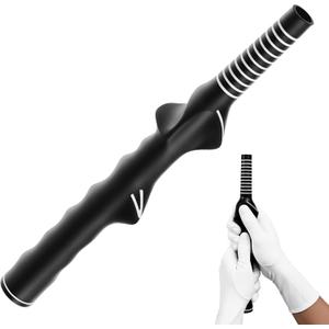 Golf Grip Trainer for Right-Handed Golfers  Golf Training Aid for Proper Hand Position & Swing Technique  Hit Straighter, Longer Shots & Fix Slices or Hooks Black