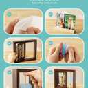 Baffect Dog Memorial Gifts For Loss Of Pet, Dog Passing Away Gifts Include Rotating Wooden Pet Memorial Frame For 4x6 Photo, Glitter Acrylic Pendants & Cat Hair Collector