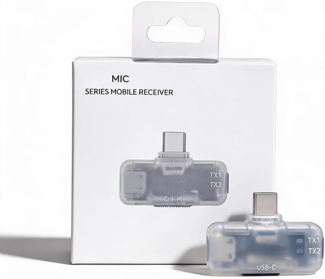 for DJI Mic Series Mobile Receiver,Type c Mobile Phone Adpaters,Plug and Play,Compatible with DJI Mic Mini/Mic 2/Mic 3/Smartphone/PC Connector, USB C Adapter