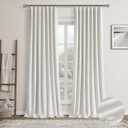 Natural Linen Blackout Curtains for Bedroom 108 Inch Length 2 Panels Set Back Tab Cream Colored Neutral Farmhouse Living Room Darkening Curtains Track System Thermal Insulated Black Out Drapes 52x108 (52"W x 108"L (Pack of 2))