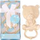 24 Pack Bear Bottle Opener for Baby Shower Favors, Metal Beer Opener for Guests, Party Souvenirs/Decor/Gift Supplies (Blue)