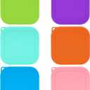 Linkidea 6 Pcs Reusable Silicone Lids for Food Storage, Leak-proof Square Cover Replacement for Sauce Containers, Compact Kitchen Accessories Fits Daily Use, Exact Size Compatible with 6 oz