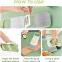 Safe Mandoline Slicer with Slide-On Hand Guard, 2026 Upgraded 6 in 1 Stainless Steel Vegetable Chopper, Multi Blade Potato/Onion/Garlic/Cucumber/Fruit Slicer, Kitchen Grater Food Cutter