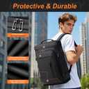 FENRUIEN Travel Backpack with Shoe Compartment, Water Resistant Backpack Carry On Luggage with USB Charging Port, Black