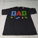 Dad Master Builder Building Bricks Blocks Family Set Parents T-Shirt (Small, Black)