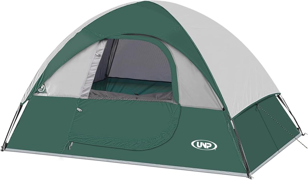 Camping Tent 2 Person, Waterproof Windproof Tent with Rainfly Easy Set up-Portable Dome Tents for Camping (Green)